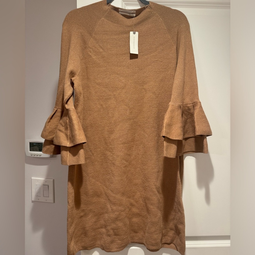 by Anthropologie Knit Sparkle Sweater Dress NWT Size L